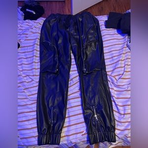Leather Joggers